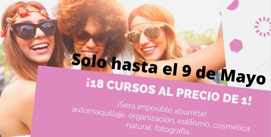 El pack-WOMAN: 18 cursos online y ebooks al precio de 1, disponible del 1 al 9 de mayo!